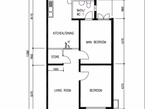 房屋出售 • 三巴旺 • 310 Woodlands Street 31 • S$460000 • 3房(2臥室) • 786ft² / 73m² 照片