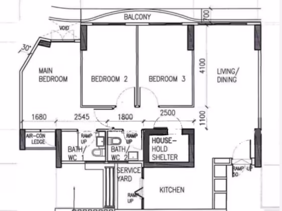 整套出租 • 樟宜 • 308A Punggol Walk • S$3600 • 3房(2臥室) •  照片