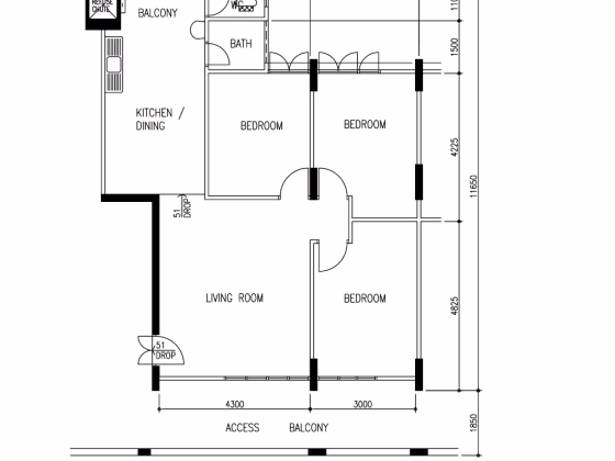 房屋出售 • 勿洛 • 8 Bedok South Avenue 2 • S$488000 • 4房(3臥室) • 882ft² / 81m² 照片