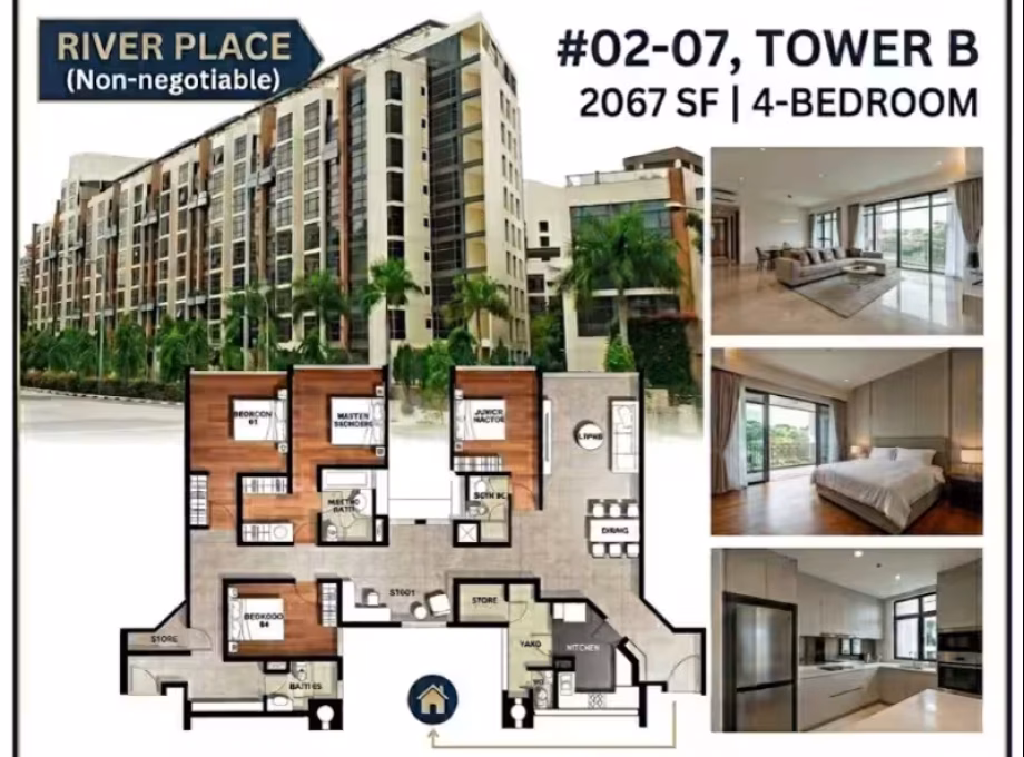 房屋出售 • 新加坡河 •  River Place • S$4166400 • 共管公寓 • 2067ft² / 192m² 照片