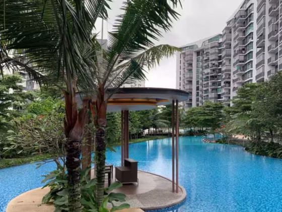 整套出租 • 后港 •  Kingsford Waterbay • S$3200 • 住宅公寓 • 614ft² / 57m² 照片
