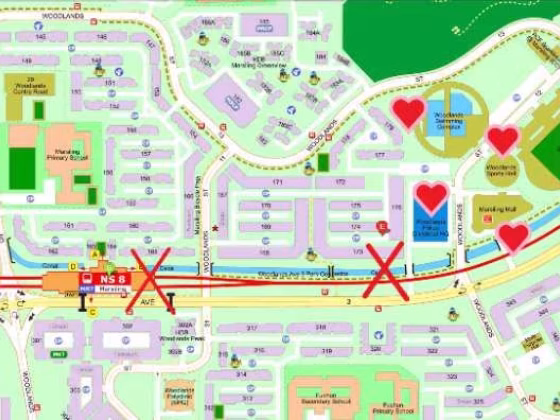 单间出租 • 兀兰 • 173 Woodlands Street 13 • S$450 • 3房(2臥室) • 床位出租 照片