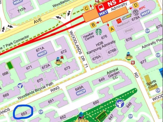 单间出租 • 兀兰 • 653 Woodlands Ring Road • S$500 • 3房(2臥室) • 普通房 照片
