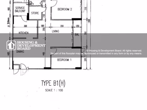 房屋出售 • 兀兰 • 536 Woodlands Drive 14 • S$729000 • 3房(2臥室) • 1346ft² / 125m² 照片